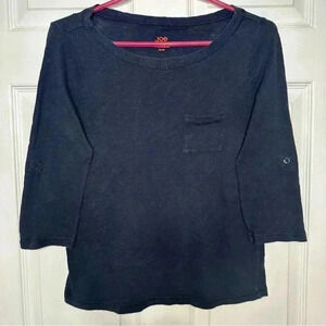 Joe Fresh Shirt  3/4 Sleeves Front Pocket Blue Size Extra Small